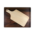 8" x 16" maple cutting board with 4" handle (Reversible)